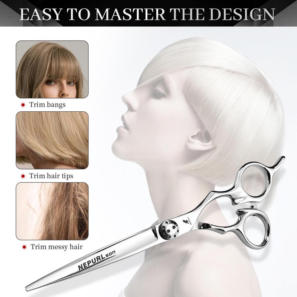 Takon Hairdressing Scissors: 5.5" & 6.0" Flat Straight Shears, Barber Scissors in Multiple Sizes.