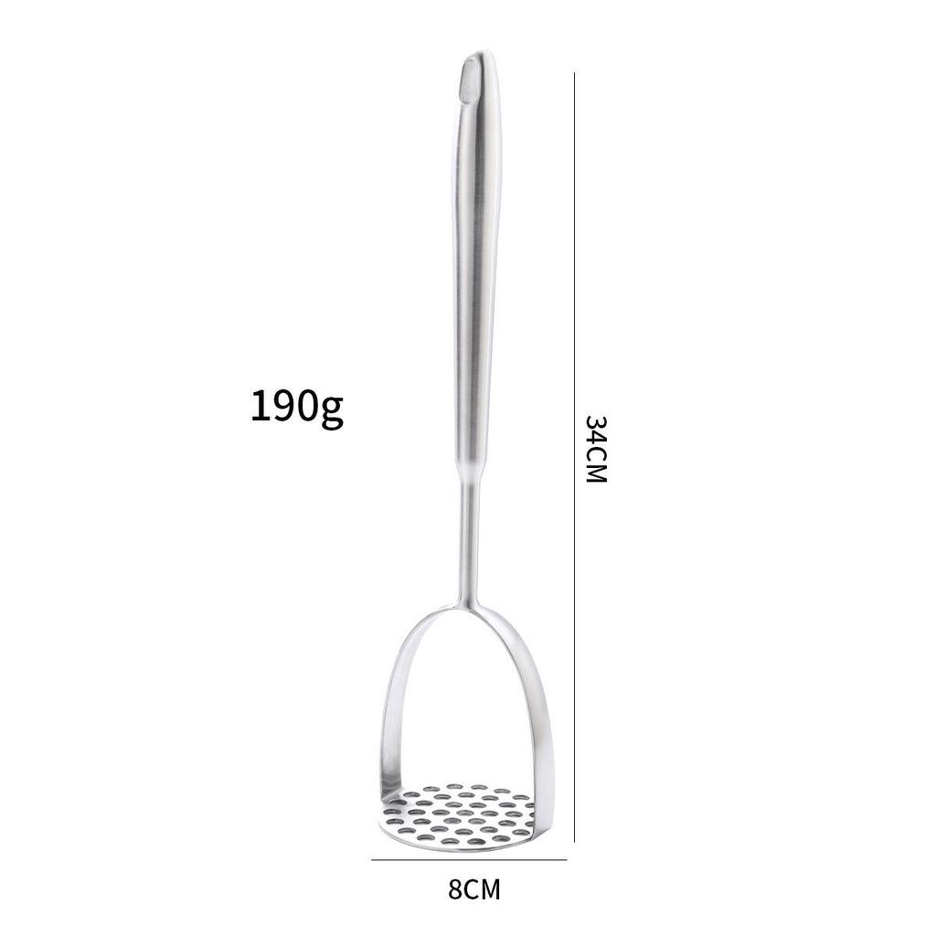 Stainless Steel Potato Masher – Manual Kitchen Tool for Baby Food and Household Cooking