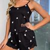 Summer Women's Two-Piece Pajama Set - Spaghetti Strap Vest & Shorts