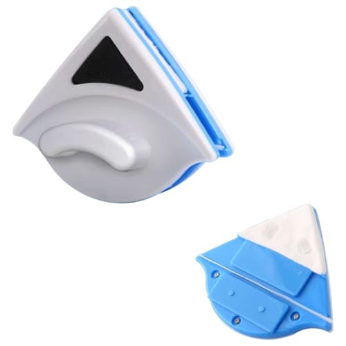 Double-Sided Glass Cleaner, Dedicated Glass Cleaning Tool, 16*12.5cm, Double-Sided Side Wiper for Double-Sided Window Cleaning, Window Wiping, Drop Pr