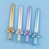 Back To School Season 10pcs 0.38mm Creative Sword Shape Neutral Pen, Student Prizes Black Signature Pen Stationery,Smooth Writing Office Supplies.