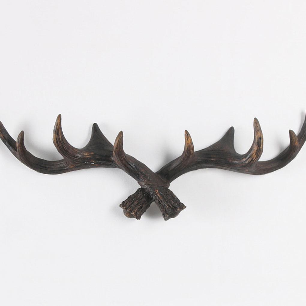 Wall Mounted Hanging Hook Antlers Ox Horn Shape Coat Hanger Holder Door Rack