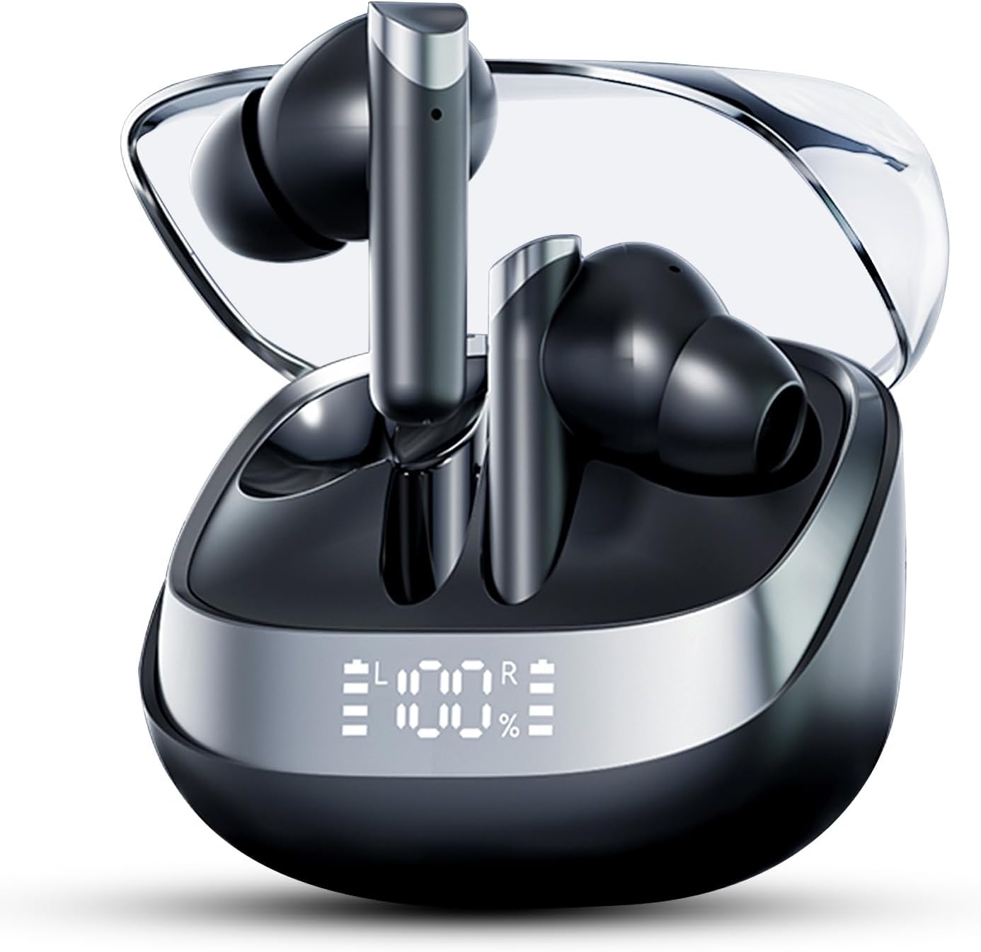 

Переводчик с помощью искусственного интеллекта Наушники-вкладыши 144 языка Перевод Bluetooth 5.4 Наушники-переводчики Беспроводные гарнитуры для путешествий Бизнес Обучение чёрный