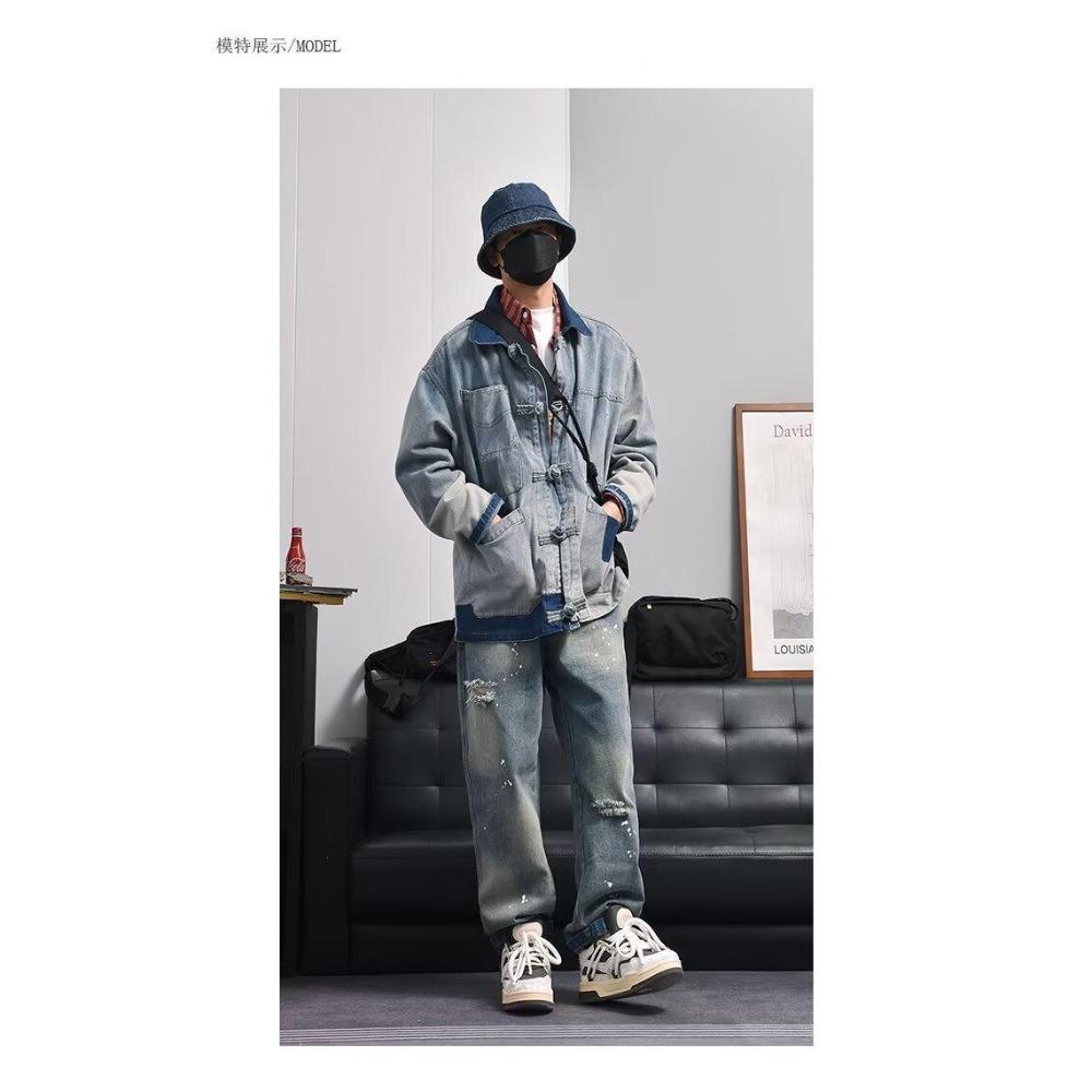 Jacket men s trendy brand Japanese Harajuku trendy loose jacket M