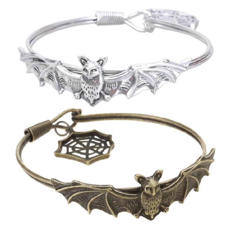 Stilvolles Fledermaus-Armband Legierung Festival Armreif Halloween-Accessoire Modisches Armband für Party- und Festival-Outfits