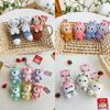 Bunny Cartoon Cute Plush Keychain Pp Cotton Filling Wedding Gifts Company Events