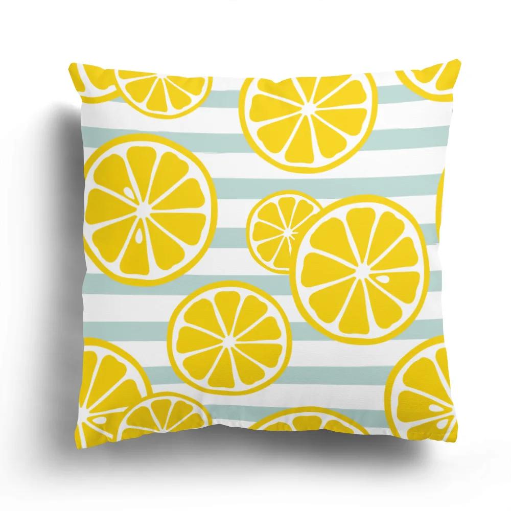 Cartoon Fruit Series Lemon Banana Watermelon Orange Pillowcase Cushion Cover Home Decor Sofa Moda