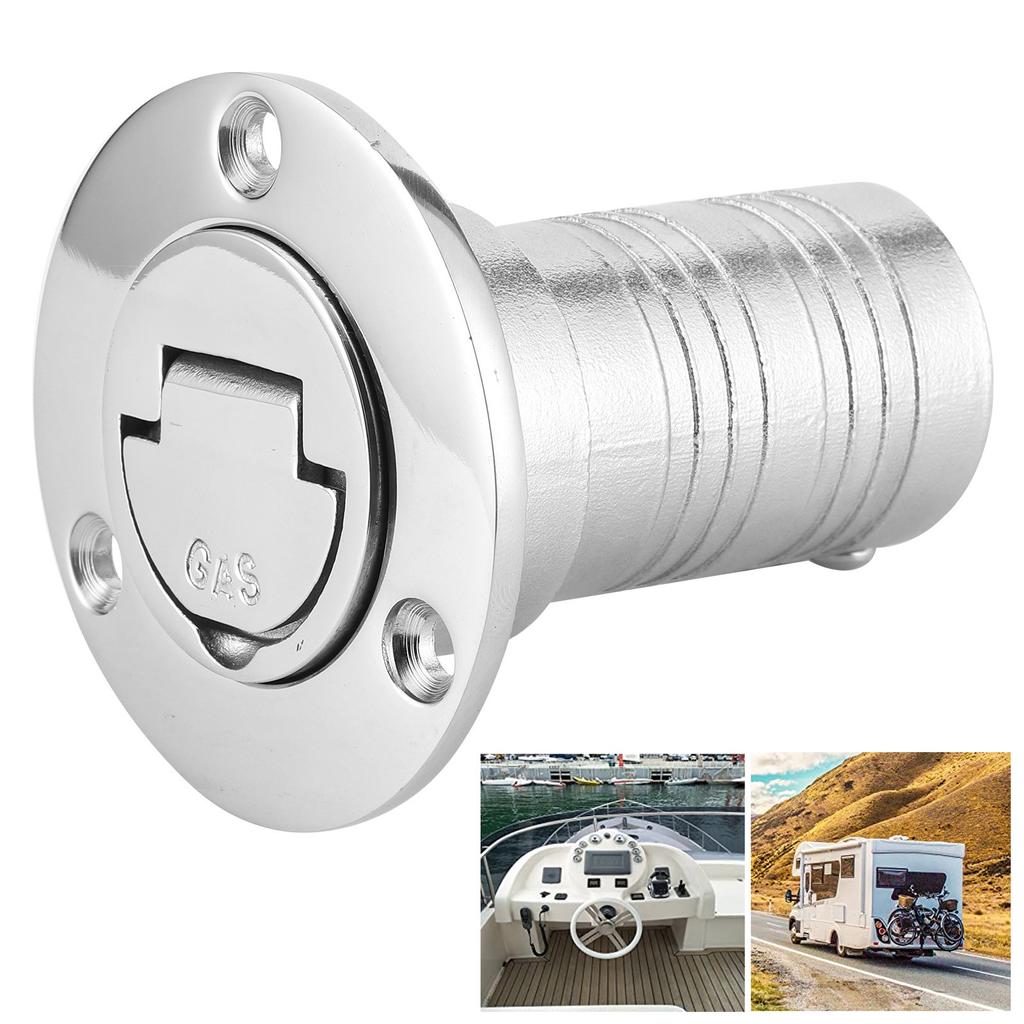 Marine Fuel Deck Fill Filler W  Keyless Lid 316 Stainless Steel Hardware for Boat Yacht Caravan38mm