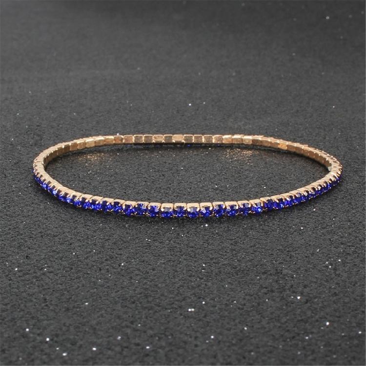 9Pcs Stackable Elastic Crystal Bead Bracelet Rhinestones Handchain Fashionable Stretch Wristchains Jewelry for Women