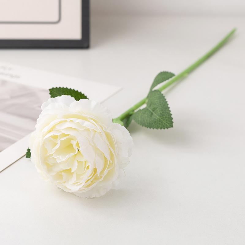 48cm Real Touch Peony Artificial Flowers Branches Rose Decor For Home Vase Wedding Christmas Valentine's Gift Fake Flower