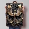 Affiche Métallique Phoenix Doré Noble Art Mural Personnalisé Panneaux Rétro Vintage en Fer Blanc pour Man Cave Bar Accessoires Décoration Esthétique