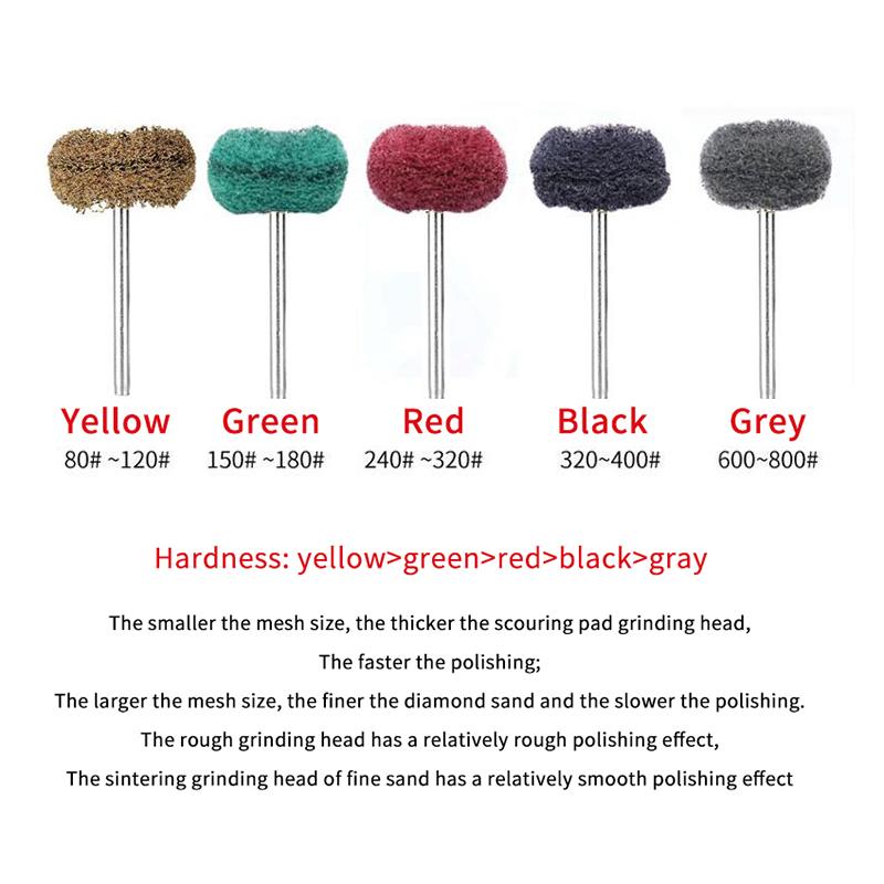 10Pcs Mini Drill Abrasive Brush Fiber Scouring Wheel Pad Cleaning Polishing Sanding Head Electric Grinder Brushes Rotary Tools