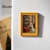 Decorative Magnets for Metal Surfaces Small Fridge Picture Frame, Funny Ghost Pattern Magnetic Vintage Photos Mini Gold Frame Refrigerator Kitchen