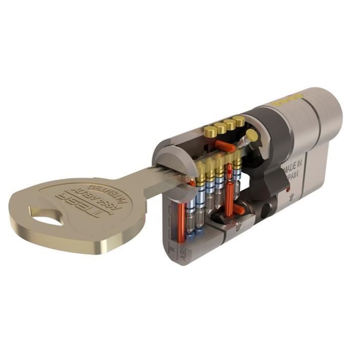 Cylindr Tesa Seguridad T70 35x35 Mosazný Dlouhá vačka