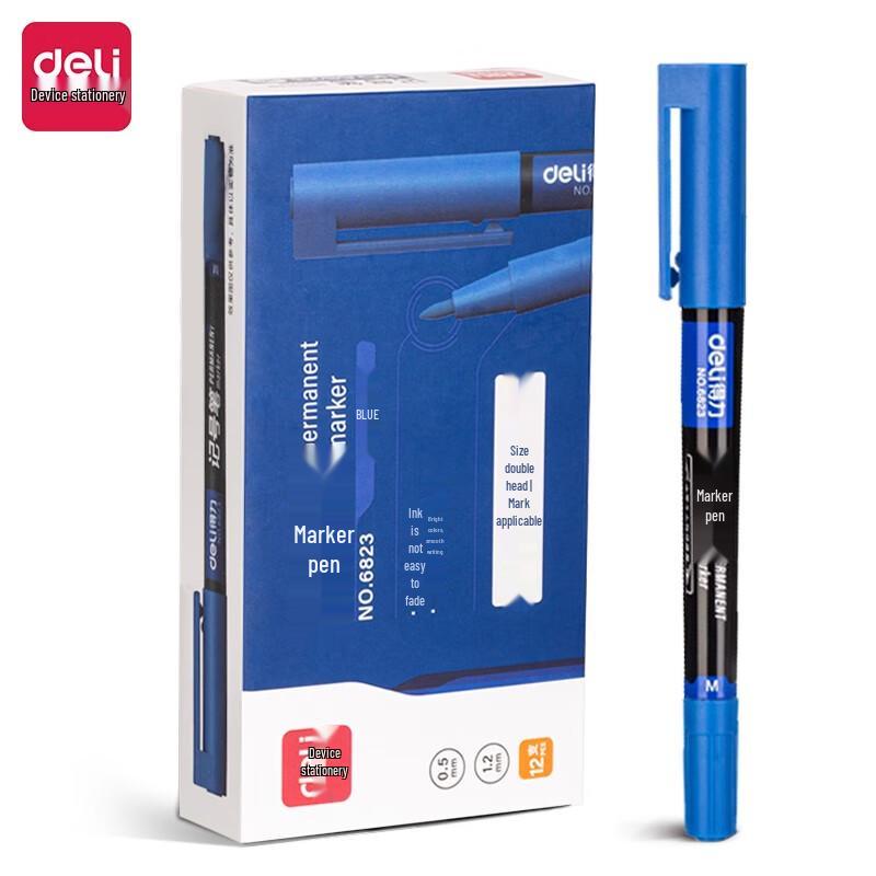 Deli Dual Tip Multi-purpose Marker Pen