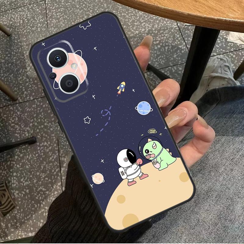 Cute Galaxy Astronaut For OPPO Reno 7 8 Lite 8T 14F 13F 11F 12F 10 11 12 13 14 Pro OPPO Find X9 X8 X5 X6 Pro Case