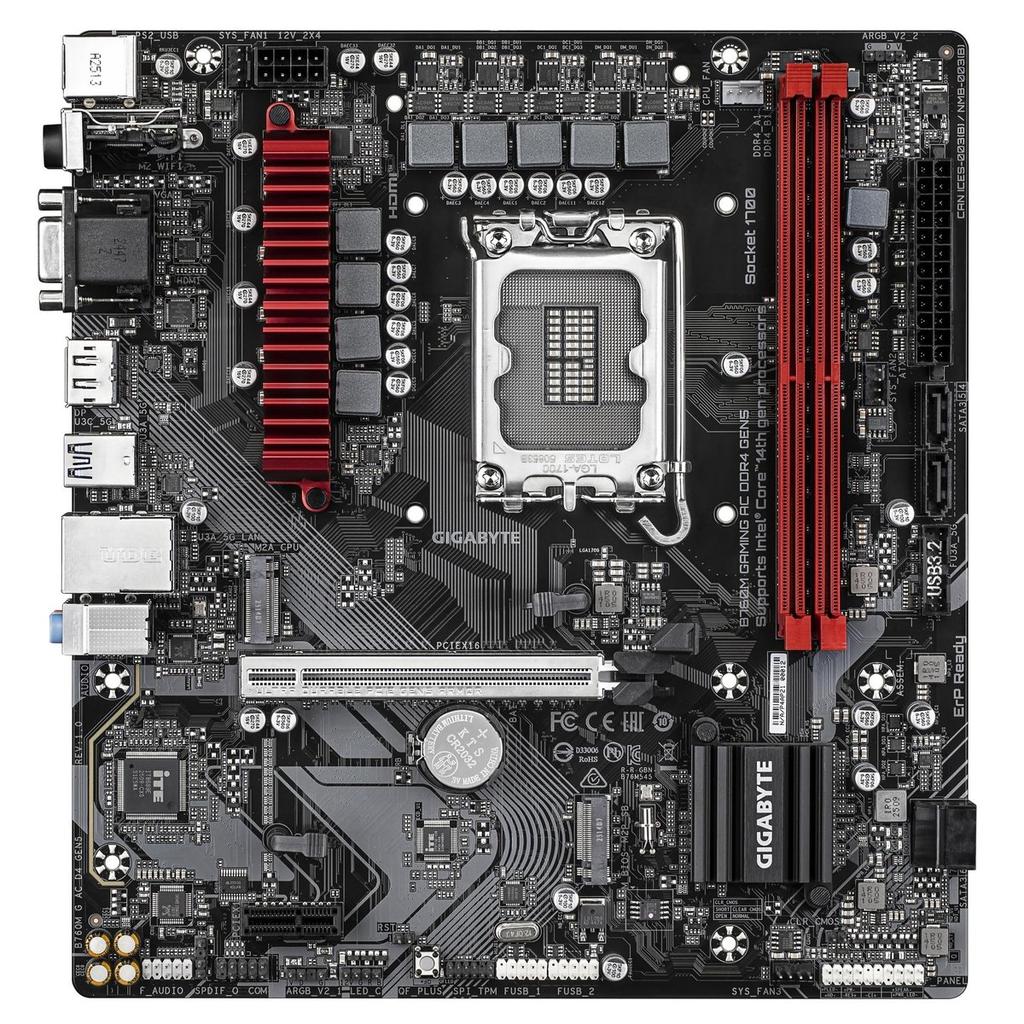 GIGABYTE B760M GAMING AC DDR4 GEN5 Micro-ATX Motherboard LGA1700 Intel B760 PCIe 5.0 Wi-Fi Bluetooth 2.5GbE