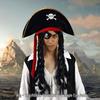 Set Costume da Pirata: Parrucca, Benda sull'occhio e Cappello Oggetti di scena per Halloween