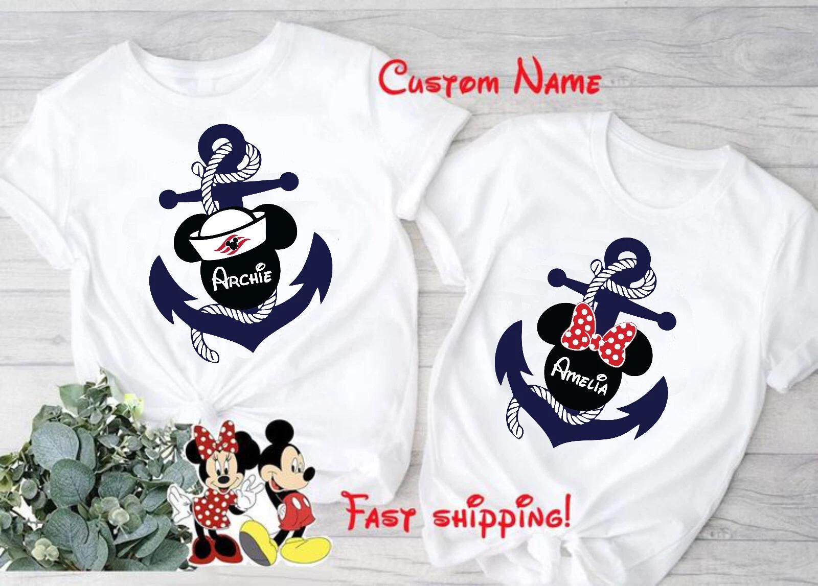 Personalised Disney Cruise T-Shirt, Disney Mickey Minnie Shirt, Unisex Tee Top 4XL