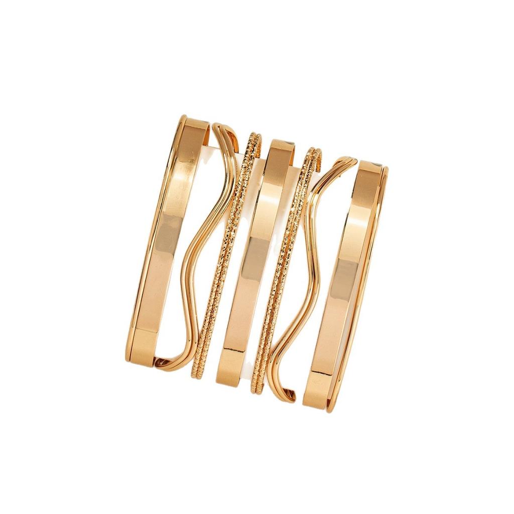 Fashion Trend Exaggerated Wide Face Bracelet Female Internet Celebrity Ins Cold Personality Design Sense Open Bracelet Jewelry