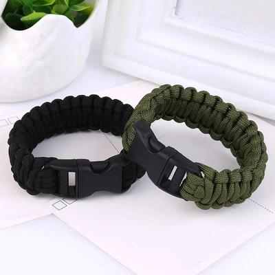 23cm/9in Sedmijádrový Paracordový Survival Náramek pro Venkovní Nouzové Únikové Kempingové Nářadí s Pleteným Lano Designem