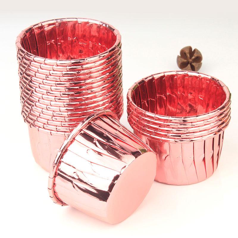 50 Stück Kleine Mini Packung Muffins Tasse Papier Cupcake Förmchen Backförmchen Hüllen Muffinboxen DIY Kuchenwerkzeuge Küchenbackzubehör