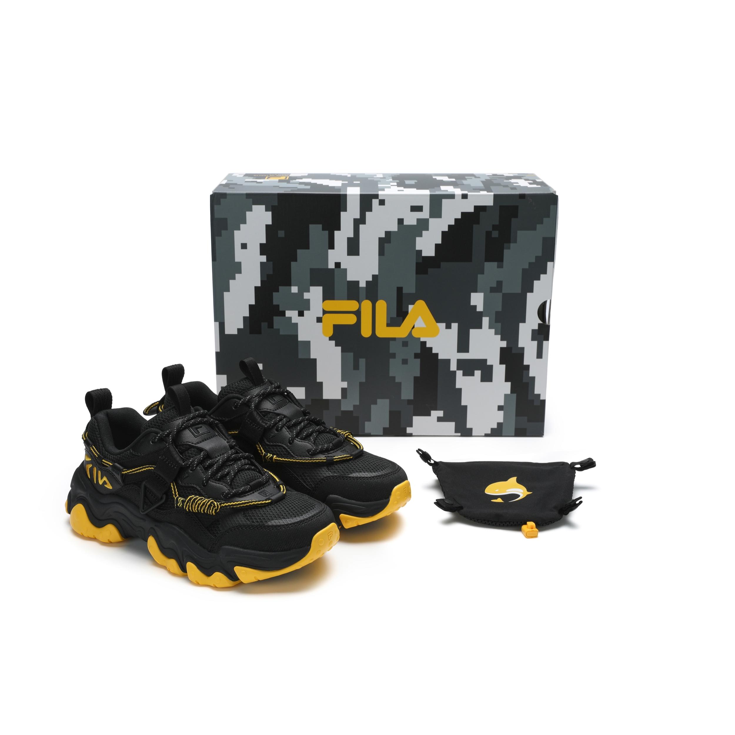 

New HUANGJINGYU x FILA FLUID 5 Low Top Casual Shoes Men s Black F12M442128FBK 43