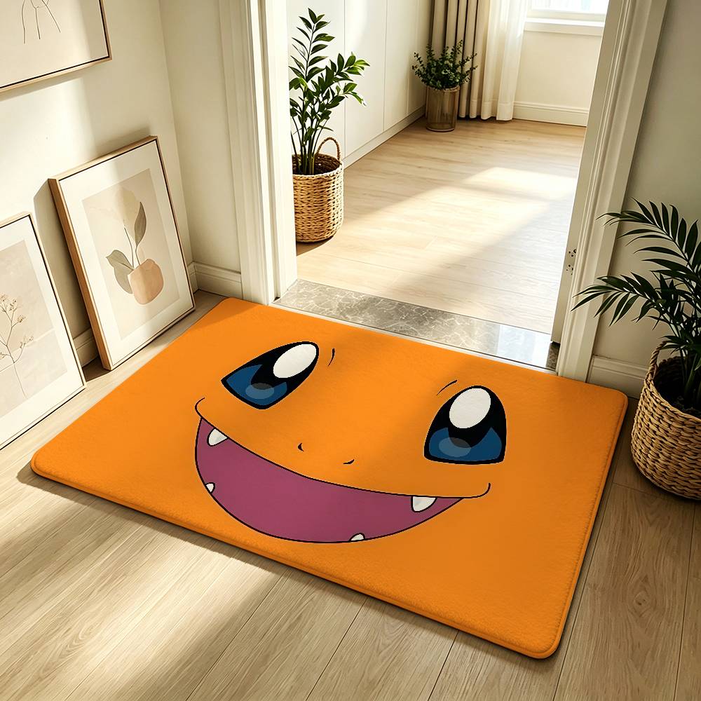 Anime Cute P-Poke-M-mon Carpet Bathroom Anti-slip Mat Door Mat Home Decoration Mat Entrance Door Mat Scratch-resistant Door Mat