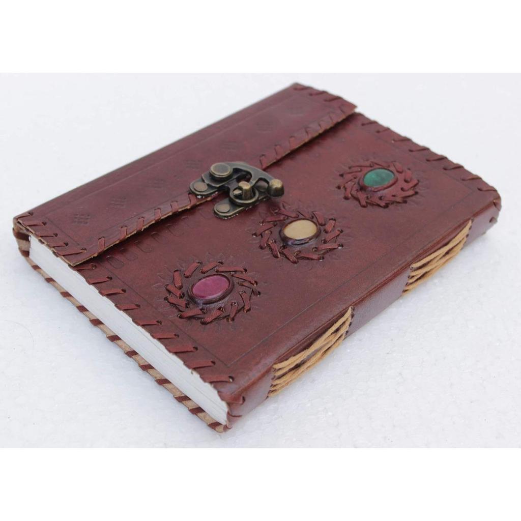 Kožený deník Notebook Cestovní deník nebo bavlněný papír Vintage Sketch Book pro muže a ženy (7x5 palců)