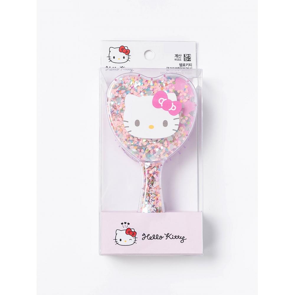 Brosse à cheveux pailletée Hello Kitty Daiso
