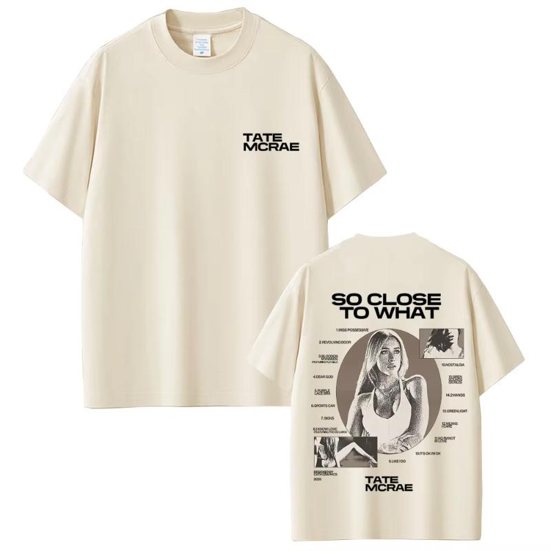 Tate McRae So Close To What Miss Possessive T Shirt Unisex Women Casual Oversized Tshirt Unisex Fashion Music Album Graphic Tshirts