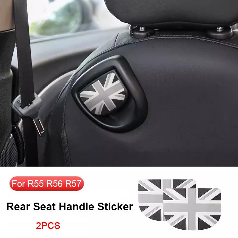

2 шт. Наклейка из кожи на ручку заднего сиденья для MINI Cooper JCW R56 R55 R57 Clubman Наклейки на интерьер автомобиля Декали Чехол для MINI R56 R56 2007-2013