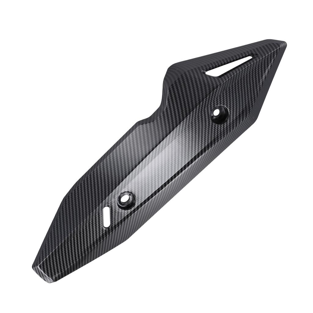 Upgrade Your For Click 150125 with This Black Carbon Fiber Exhaust Pipe Cover
