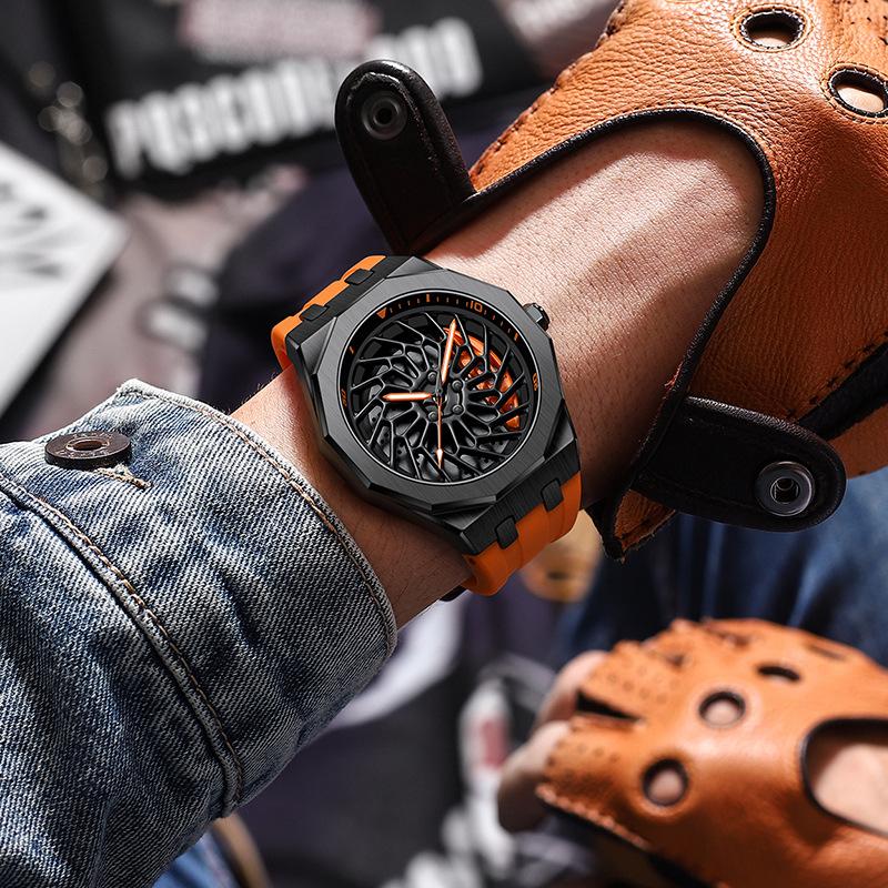 SVJ Wheel Hub Watch Men BWM I8 Modified Theme Ultra Run Luminous Quartz Hydraulic