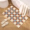 Super Soft Chessboard Floor Mat Non-Slip Floor Rugs Home Decoration Floor Carpet Bathroom
