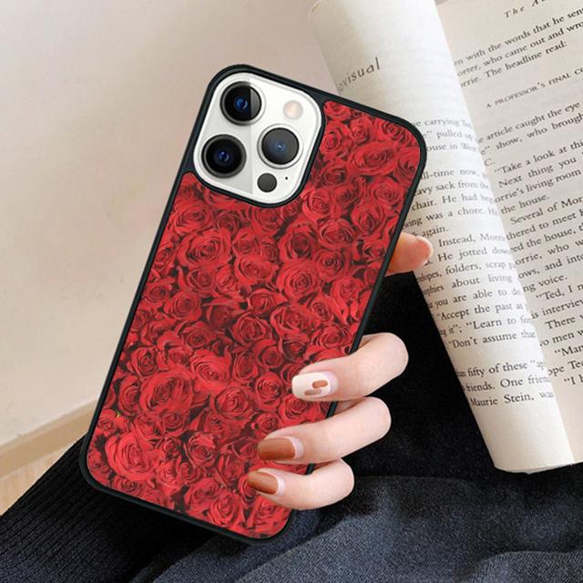 Flower Red Rose Phone Case Cover For iPhone 17 Air 16 15 14 Plus 12 13 Pro Max Coque Shell Fundas