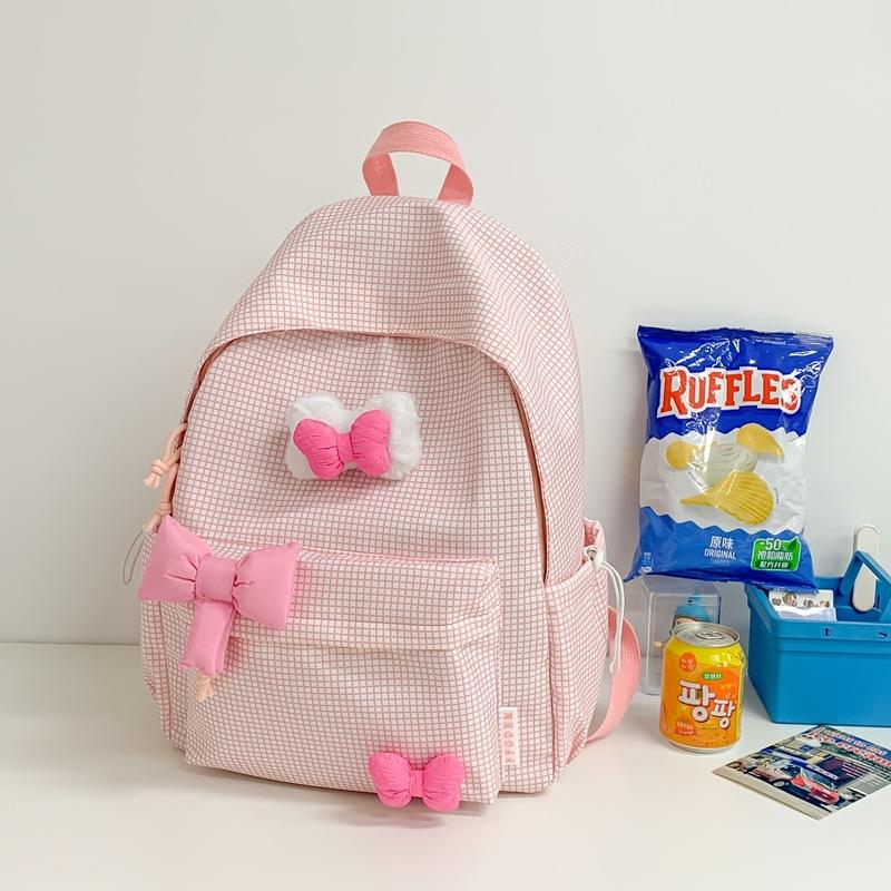 Schoolbag Japanese ins new middle school student schoolbag for women, high value, fresh and full of stars, junior high school students lightweight