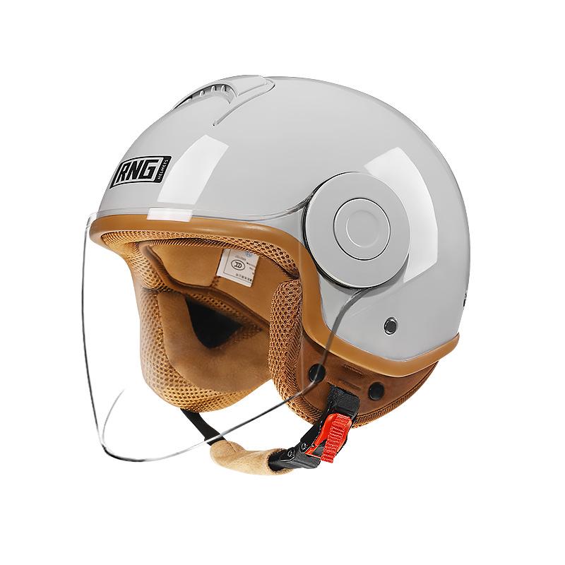 RNG 3C-Certified Retro 3/4 Motorcycle Helmet for Men & Women