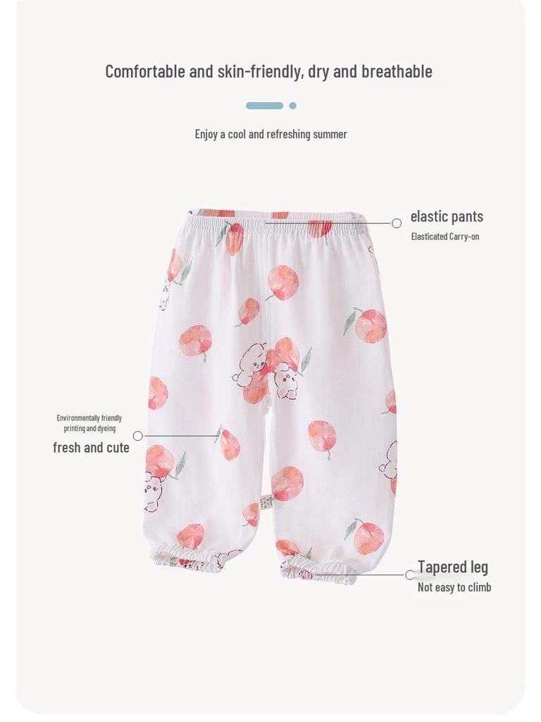 Summer Mosquito Repellent Pants for Babies: Casual, Thin, Lantern Style for Boys and Girls