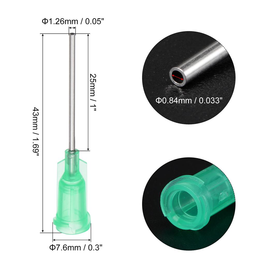 10/20 Stück 14G 15G 16G 18G 19G 20G 21G 22G 1" Stumpfe Dosiernadel für Flüssigklebepistole 43mm Länge