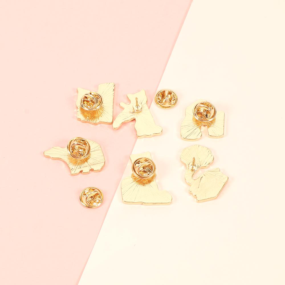 Funny Cat Brooch Play Music Drink Water Kitty Cartoon Animal Enamel Pins Bag Clothes Lapel Pin Cute Badge Jewelry Gift for Kids