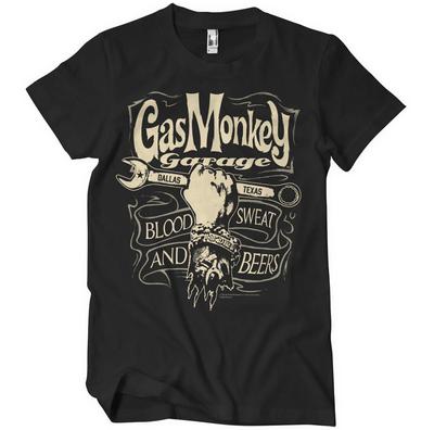 T-shirt da uomo con licenza ufficiale Gas Monkey Garage - Etichetta Chiave Inglese