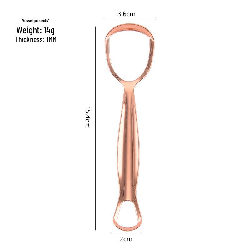 In-stock Stainless Steel Double-Headed Tongue Scraper for Oral Cleaning and Bad Breath Removal