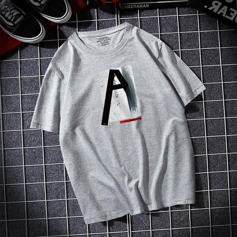 A Large Size Men Short Sleeves T-shirt 100% Cotton Casual Tee Shirt S-6XL