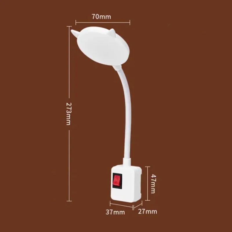 Desk Lamp Led Nightlight Plug In Flexible Study Reading Lights With Switch Rechargeable Reading Led Night Light