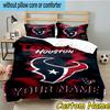 3pcs Custom Name Houston-Texans Artwork Bedding Set Includes 1 Duvet Cover & 2 Pillowcases for All Seasons Dormitory Home Decor Christmas gifts