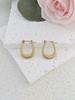 Fashion Stainless Steel Gold Plated Earrings Multi Style Size Hoop New Design Hypoallergenic Gold Plated Irregular Earring