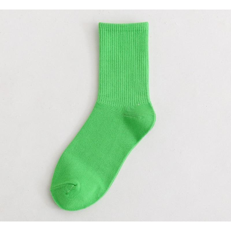 CHAOZHU Ins Fashion 40+ Colors Combed Cotton Skateboard Women Men Socks Unisex Stretch Soft 4 Seasons Fit Basic Daily Sock
