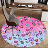 1pc Anime Cartoon Design Round Carpet  Office Chair Mat, NonSlip Rug for Home Decor, Seasonal Gift, Suitable for Office, Living Room