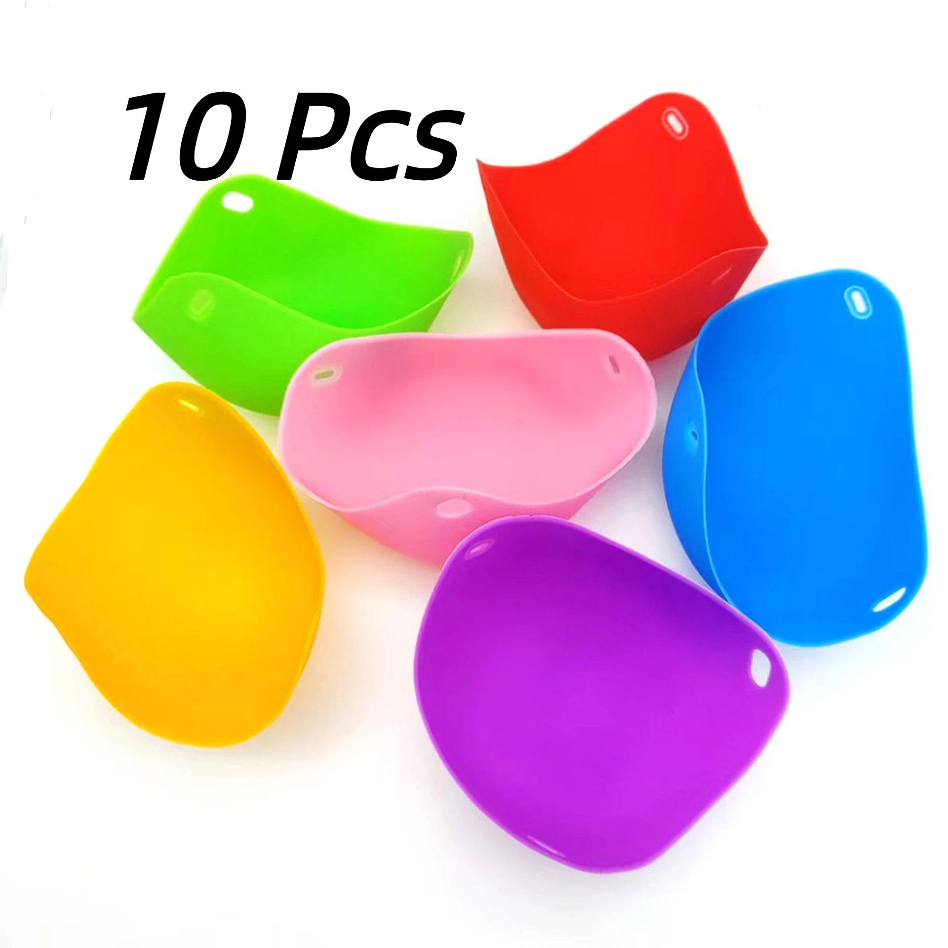 

10 Pcs Silicone Egg Poacher Poaching Pan Mold Kitchen Tool Accessory Cook Tools Gadget Kitchen Accessory Cooking Egg Gadgets
